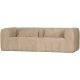 WOOOD BEAN 3,5-PERSONERS SOFA RIB STOF TRAVERTIN