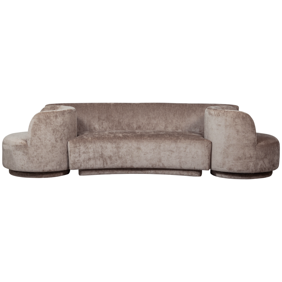 WOOOD KOMBI-POPULR: SOFA + LNESTOLE TAUPE