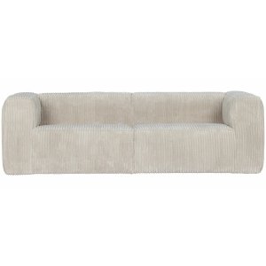 WOOOD BEAN 3,5-PERSONERS SOFA RIB STOF NATURLIG