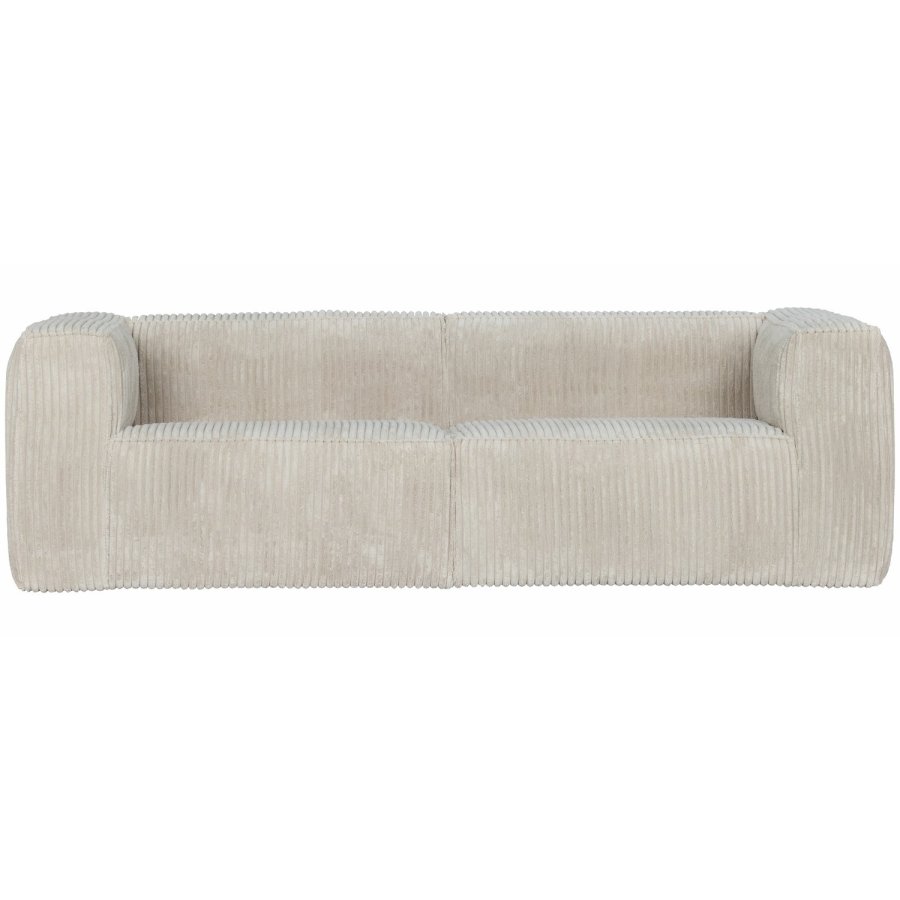 WOOOD BEAN 3,5-PERSONERS SOFA RIB STOF NATURLIG
