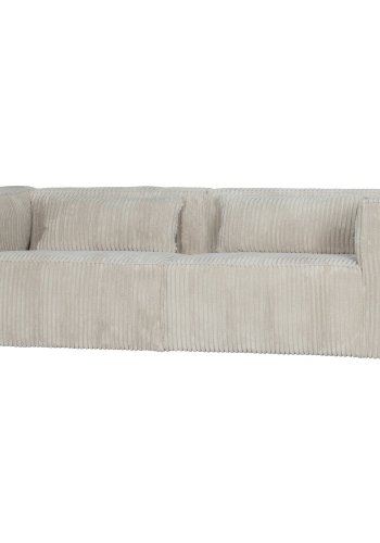 WOOOD BEAN 3,5-PERSONERS SOFA RIB STOF NATURLIG
