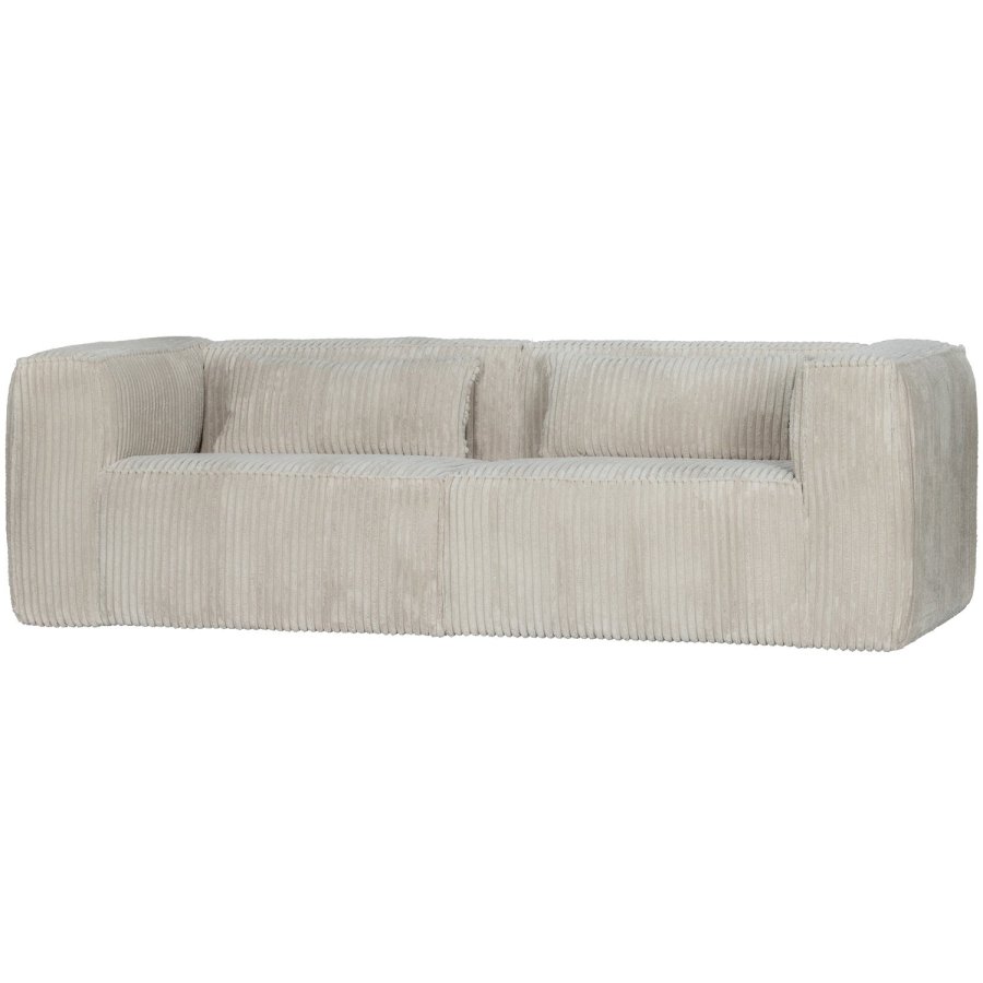 WOOOD BEAN 3,5-PERSONERS SOFA RIB STOF NATURLIG