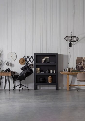 �PENT SKAP I WOOOD BONK I MATT SVART FURU [fsc]