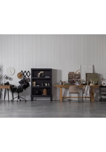 �PENT SKAP I WOOOD BONK I MATT SVART FURU [fsc]