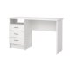 TVILUM function plus skrivebord rektangul�rt hvid laminat 3 skuffer