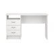 TVILUM function plus skrivebord rektangul�rt hvid laminat 3 skuffer