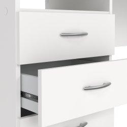 Function Plus skrivebord - Hvidt tr�, m. 3 skuffer