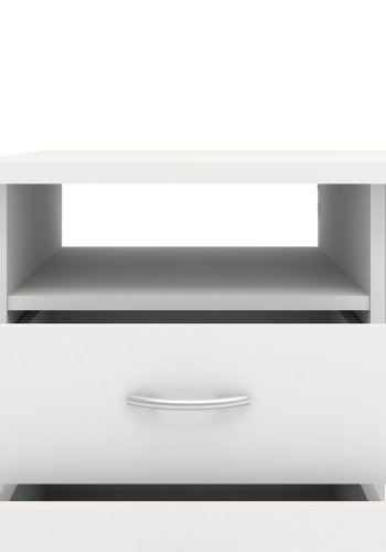 TVILUM function plus skrivebord rektangul�rt hvid laminat 3 skuffer