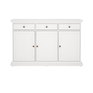 TVILUM paris sk�nk - vitt tr�, med 3 l�dor och luckor