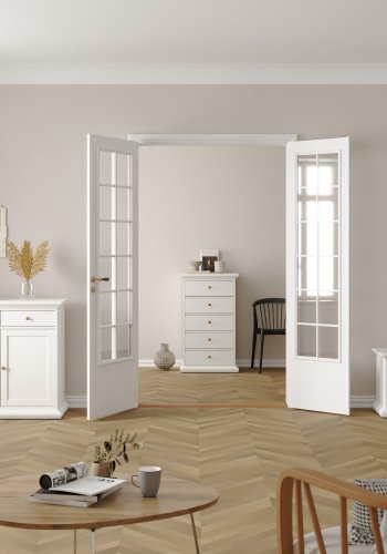 TVILUM paris sk�nk - hvidt tr�, 3 skuffer og l�ger