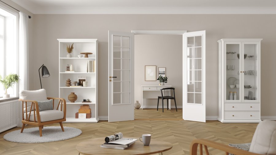 TVILUM paris reol - hvidt tr�, 4 hylder