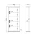 TVILUM paris reol - hvidt tr�, 4 hylder