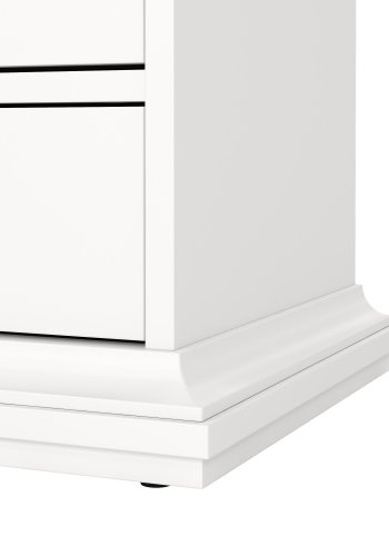 TVILUM paris natbord - kvadratisk, hvid laminat, 2 skuffer