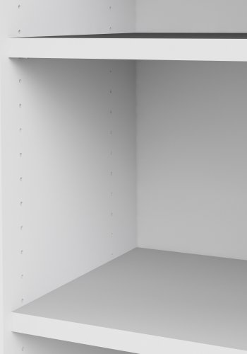 TVILUM PRIMA reol - hvid, sort, 4 hylder