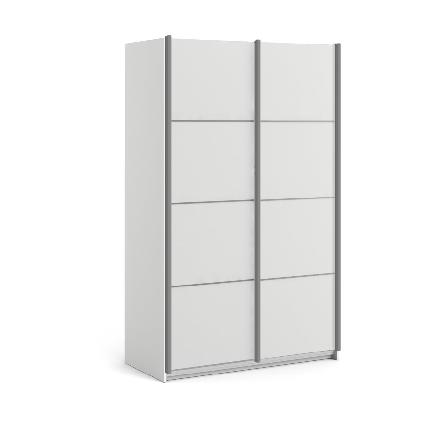 TVILUM Verona garderobeskab - hvid laminat, to skydel�ger