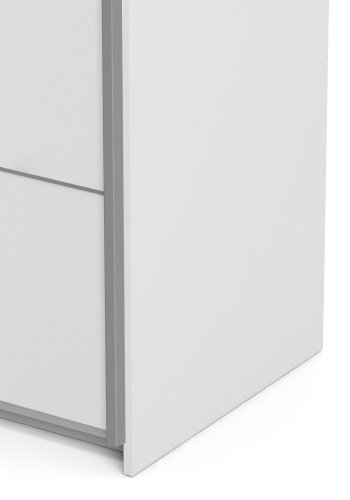 TVILUM Verona garderobeskab - hvid laminat, to skydel�ger