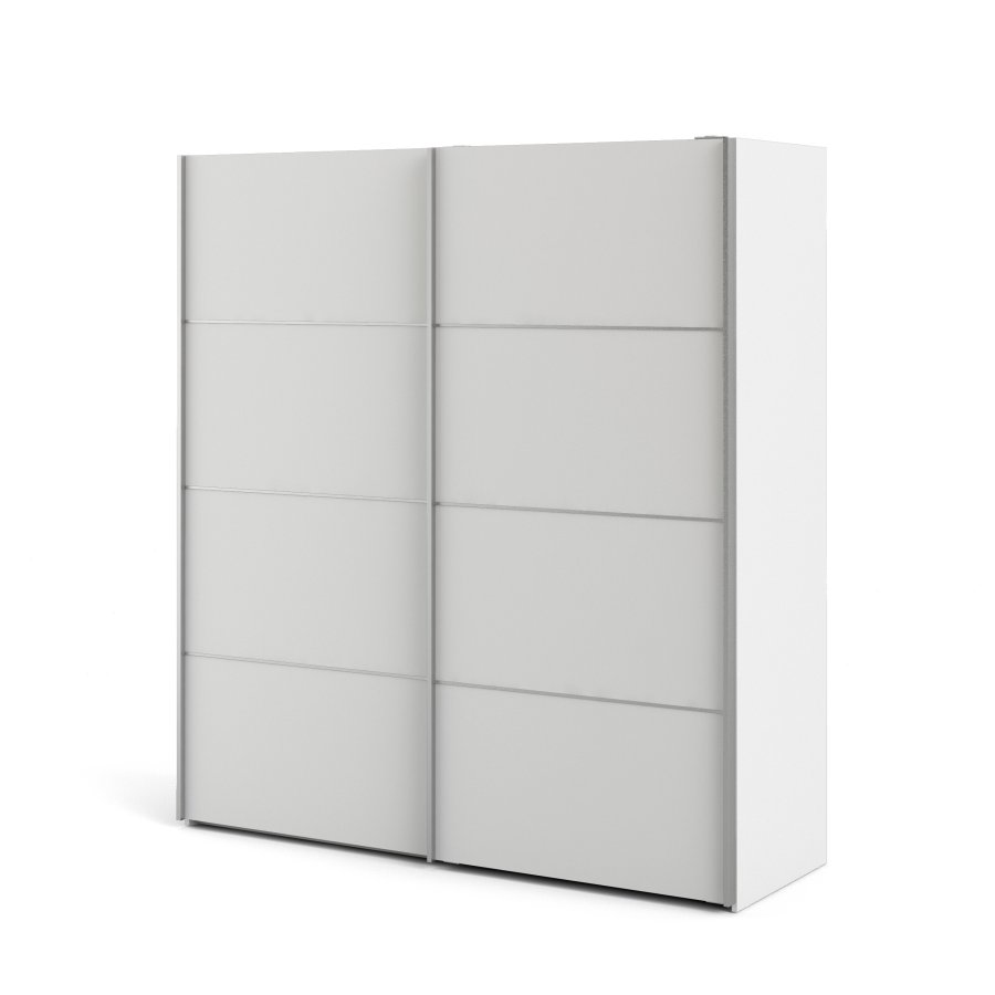 TVILUM Verona garderobeskab - hvid laminatoverflade, 2 skydel�ger