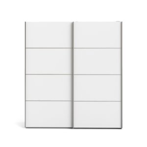 TVILUM Verona garderobeskab - hvid laminatoverflade, 2 skydel�ger
