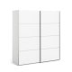TVILUM Verona garderobeskab - hvid laminatoverflade, 2 skydel�ger