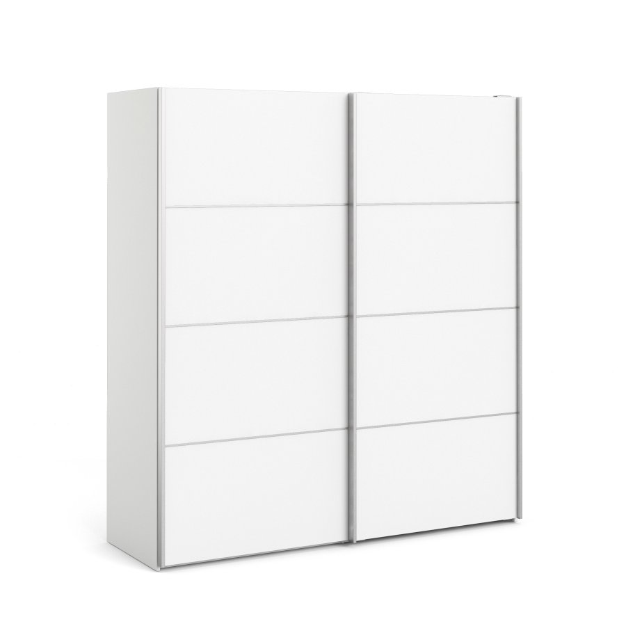 TVILUM Verona garderobeskab - hvid laminatoverflade, 2 skydel�ger