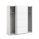 TVILUM Verona garderobeskab - hvid laminatoverflade, 2 skydel�ger