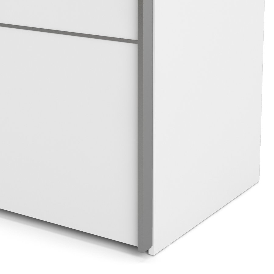 TVILUM Verona garderobeskab - hvid laminatoverflade, 2 skydel�ger