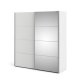 TVILUM VERONA garderobeskab - hvid laminat, med spejl, 2 skydel�ger