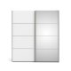 TVILUM VERONA garderobeskab - hvid laminat, med spejl, 2 skydel�ger