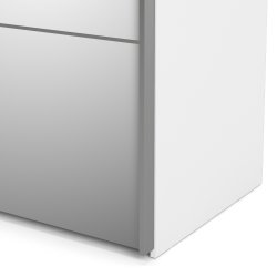 Verona garderobeskab - Hvidt MDF, m. spejll�ge, 2 skydel�ger