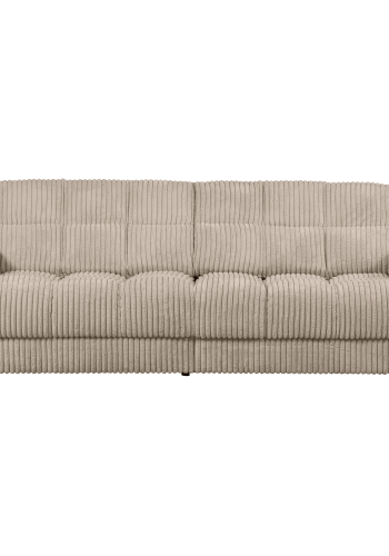 WOOOD SECOND DATE 2-sits ribbad tyg travertin