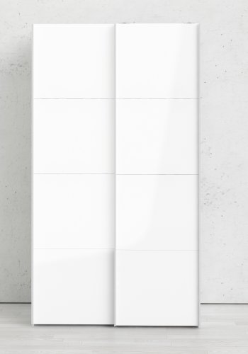 TVILUM Firenze garderobeskab - hvid laminat, 2 skydel�ger