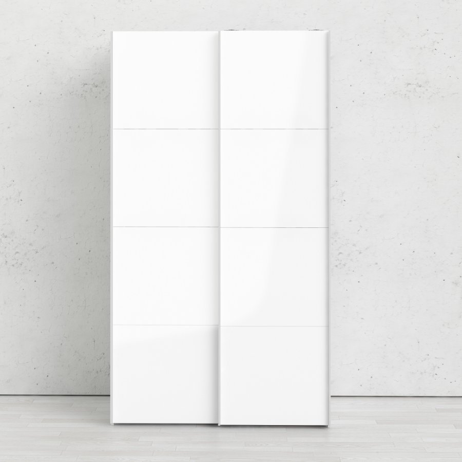 TVILUM Firenze garderobeskab - hvid laminat, 2 skydel�ger