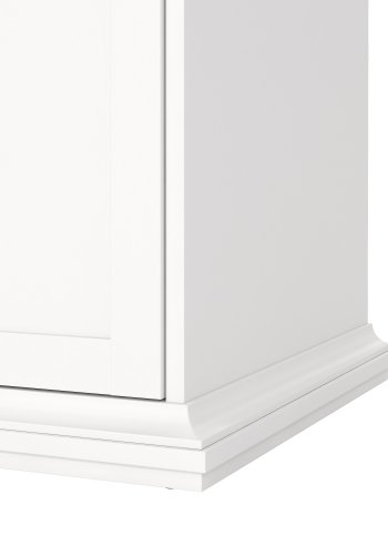 TVILUM Paris garderobeskab - hvidt laminat, 2 l�ger, 4 hylder