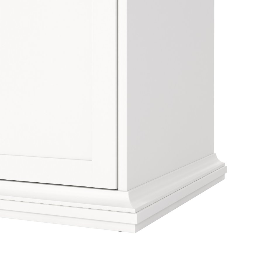 TVILUM Paris garderobeskab - hvidt laminat, 2 l�ger, 4 hylder