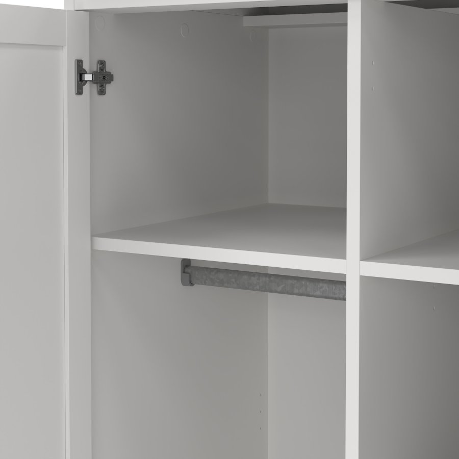 TVILUM Paris garderobeskab - hvidt laminat, 2 l�ger, 4 hylder