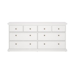 TVILUM Paris kommode - wei�es laminat, 8 schubladen