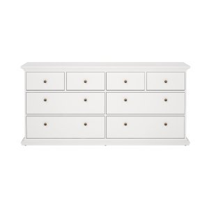 TVILUM paris kommode - hvidt tr�, 8 skuffer