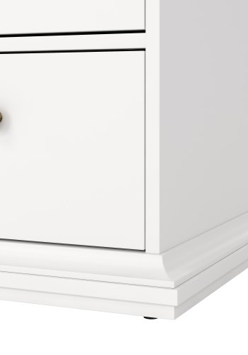 TVILUM paris kommode - hvidt tr�, 8 skuffer