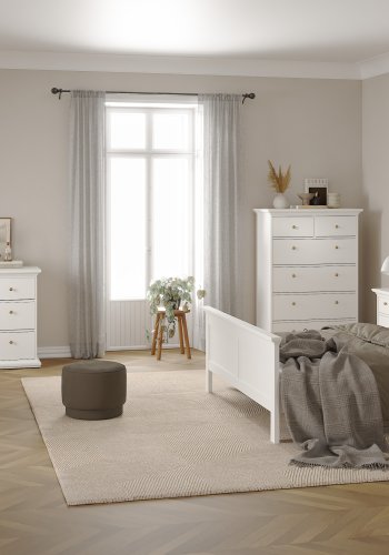 TVILUM paris kommode - hvidt tr�, 8 skuffer