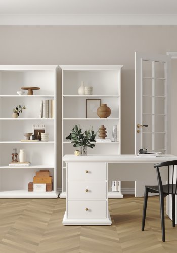 TVILUM Paris byr� - vit komposittr&auml;, med 4 l�dor