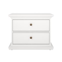 TVILUM paris s�ngbord - vitt komposittr� med 2 l�dor