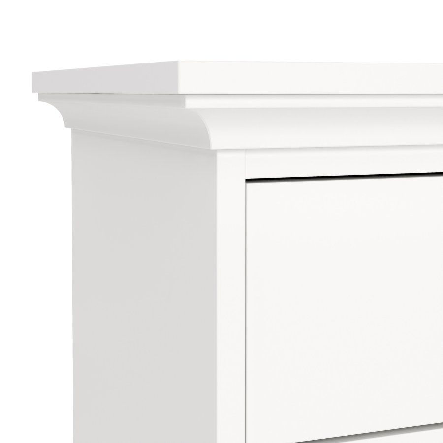 TVILUM Paris Nachttisch - wei�es Laminat, 2 Schubladen