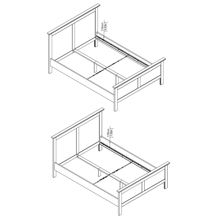 TVILUM Paris sengeramme - hvidt tr�