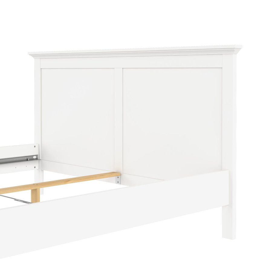 TVILUM Paris s&auml;ngram - vitt komposittr&auml;, laminat