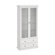 TVILUM paris vitrinenschrank - wei�es holz, 2 t�ren und 2 schubladen