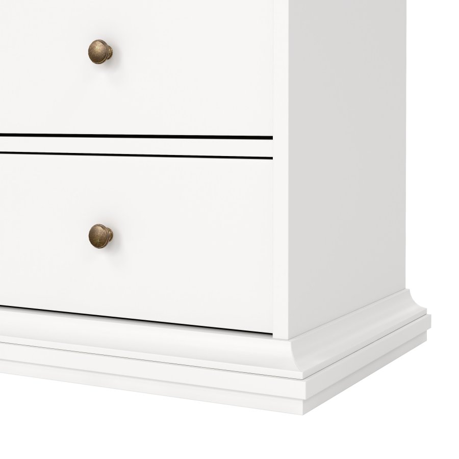 TVILUM paris vitrinenschrank - wei�es holz, 2 t�ren und 2 schubladen