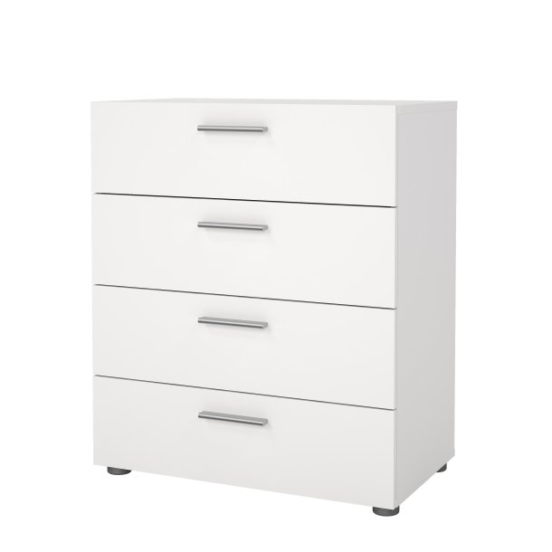 Pepe kommode - hvidt tr�, m. 4 skuffer