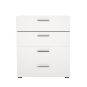 Pepe kommode - hvidt tr�, m. 4 skuffer