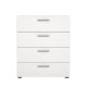 TVILUM Pepe kommode - hvidt tr�, m. 4 skuffer