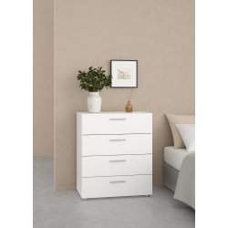 Pepe kommode - hvidt tr�, m. 4 skuffer
